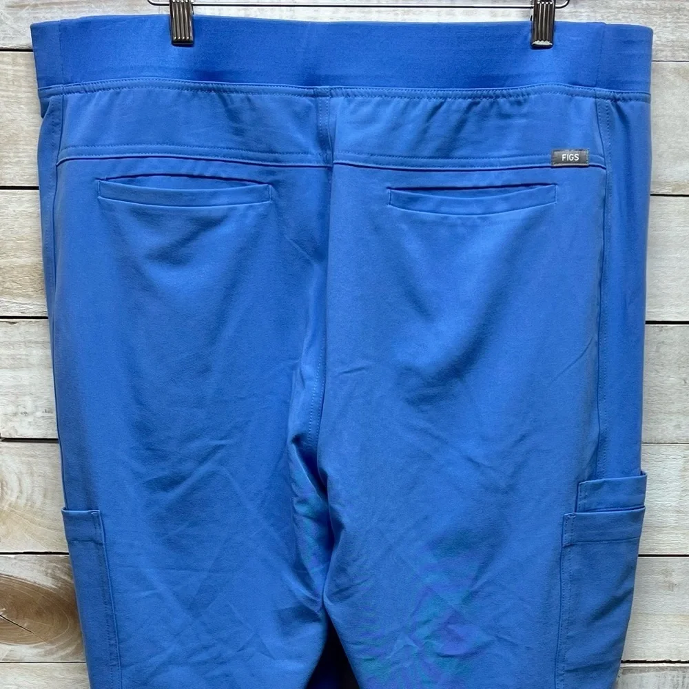 FIGS Axim 2.0 Cargo‎ Scrub Pants Mens 2XL Short Blue Straight Nurse Medical